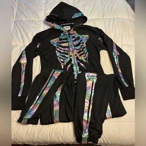 Halloween Costume Tipsy Elves Iridescent Skeleton XL